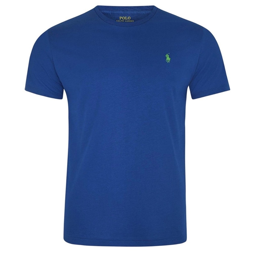 Polo Ralph Lauren T-Shirt XL Blue Short Sleeve Green Pony Logo Tee